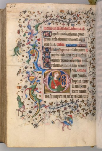Hours of Charles the Noble, King of Navarre (1361-1425): fol. 297v, St. Catherine