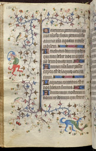 Hours of Charles the Noble, King of Navarre (1361-1425): fol. 90v, Text
