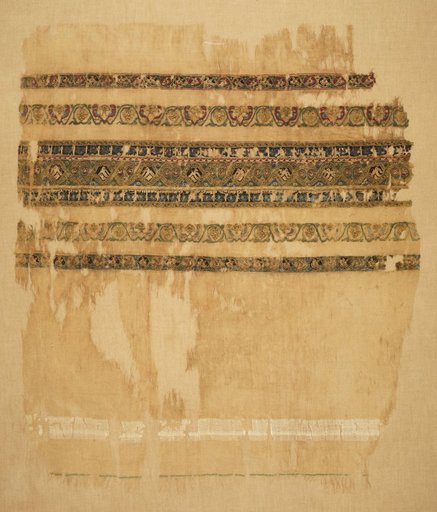 Turban or shawl end with tiraz and gold