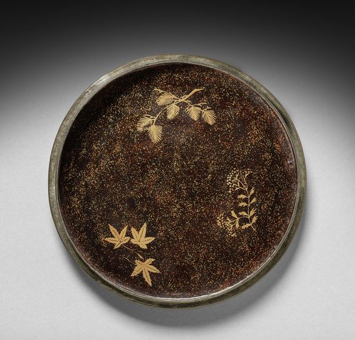 Mirror Container with Design of Maple Tree and Autumn Shower