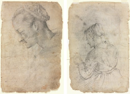 Profile of a Woman's Head (recto) A Kitchen Maid (verso)