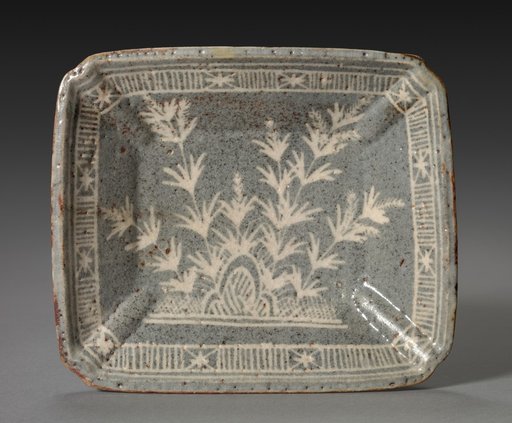 Dish with Autumn Grasses and Rocks