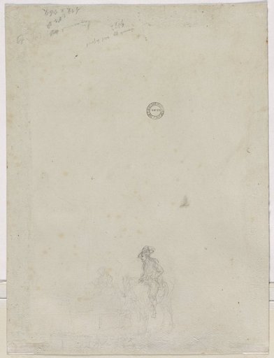 Sketch of Peasants at a Fountain (verso)