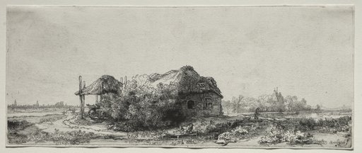 Landscape with a Cottage and Hay Barn: Oblong
