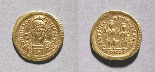 Solidus of Theodosius II and Valentinian III