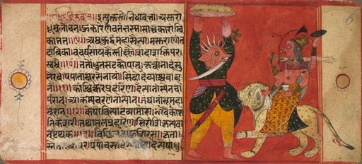 Devi Attacking a Demon
