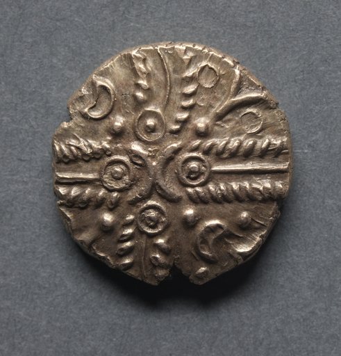 Tasciovanus Stater: Crossed Wreaths (obverse)