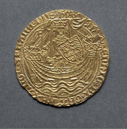 Noble: Henry VI in Ship with Shield of Arms (obverse)