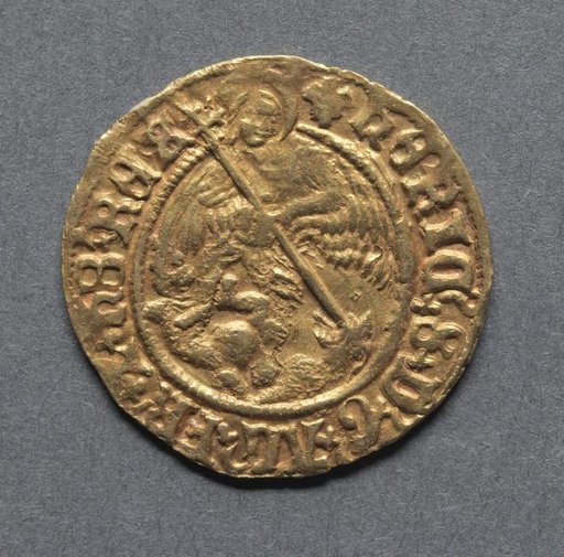 Half Angel: Angel Slaying a Dragon (obverse)