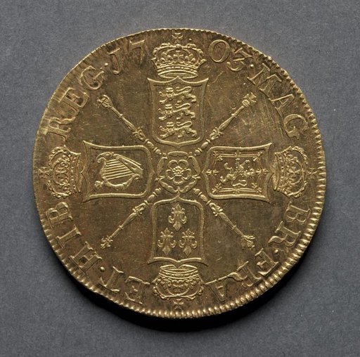 Five Guineas: Shields and Rose (reverse)
