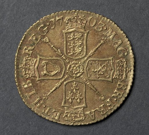Half Guinea: Shields with Rose (reverse)