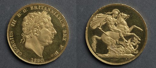 Two Pound Piece: George III (obverse); St. George and the Dragon (reverse)