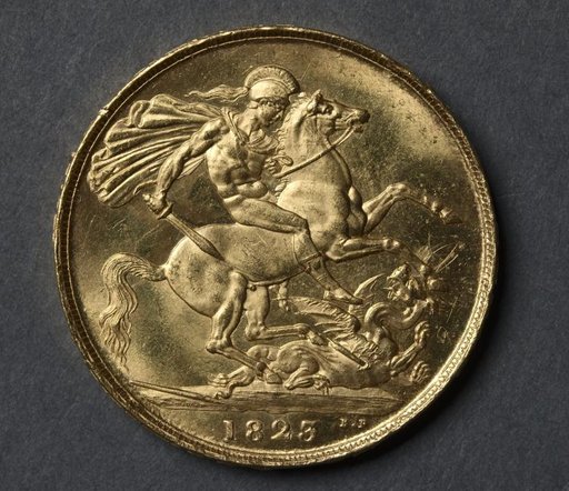Two Pound Piece: St. George and the Dragon (reverse)