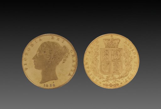 Sovereign: Victoria (obverse); Shield of Arms (reverse)