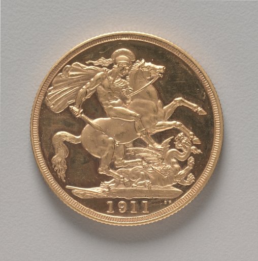 Two Pound Piece: St. George and the Dragon (reverse)