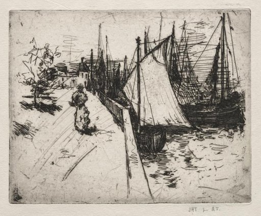 Woman on Quay, Honfleur