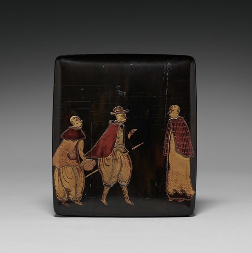 Writing Box (Suzuribako) with Europeans (lid)
