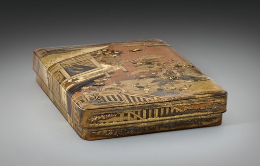 Writing Box (Suzuribako) with the “First Song” (Hatsune) Chapter from the Tale of Genji
