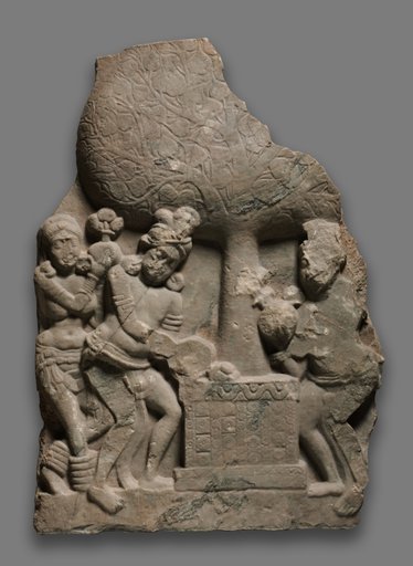 Worshippers at a sacred tree