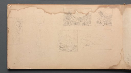 Sketchbook, page 39: Maine Landscape Vignittes