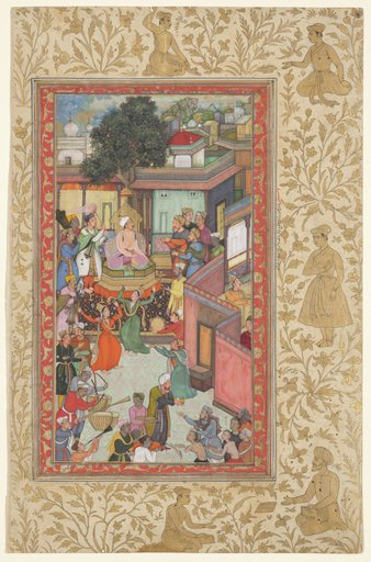 Circumcision ceremony for Akbar’s sons, painting 126 from an Akbar-nama (Book of Akbar) of Abu’l Fazl (Indian, 1551–1602)