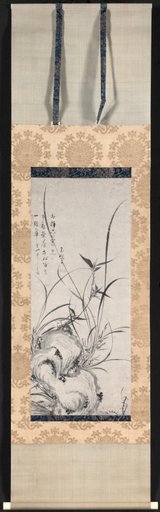 Rock, Bamboo, and Orchids