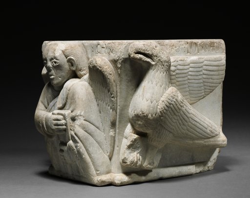 Engaged Capital with Figures of a Man and of an Eagle
