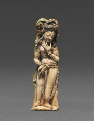 Female Attendant Bearing a Lotus