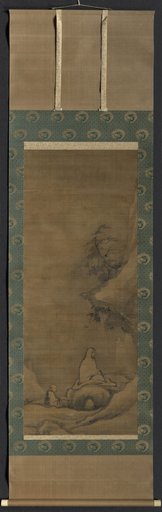 Bodhidharma Meditating Facing a Cliff