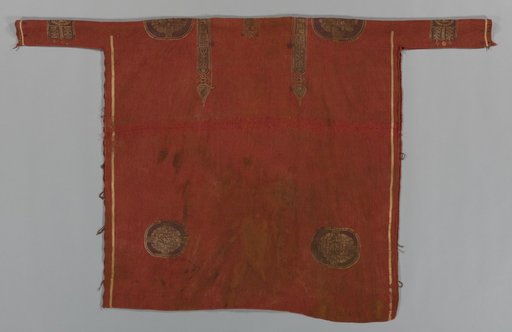 Luxurious Woolen Tunic with Decorated Bands and Roundels