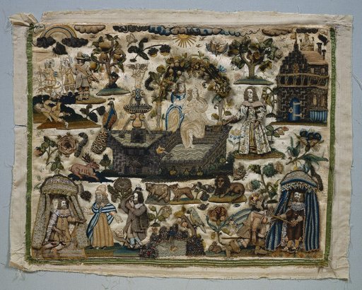 Stumpwork Panel: Story of David and Bathsheba