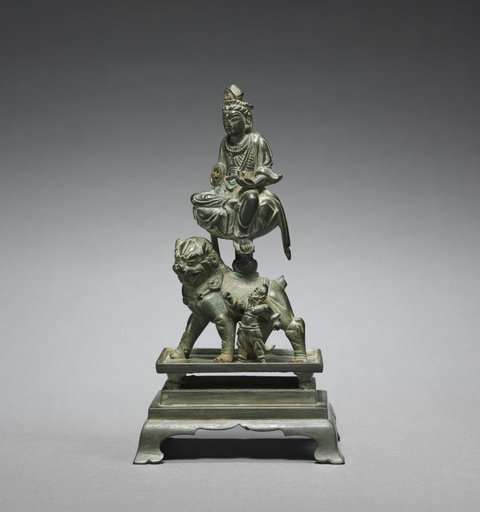 Manjusri Riding on a Lion