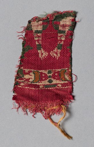 Silk Fragment: David (or Samson) killing the Lion