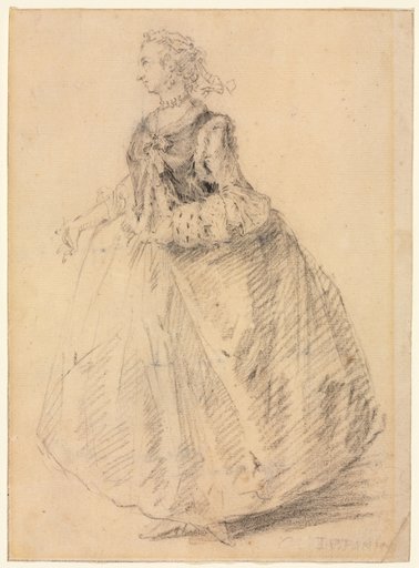 Standing Woman with an Ermine Muff