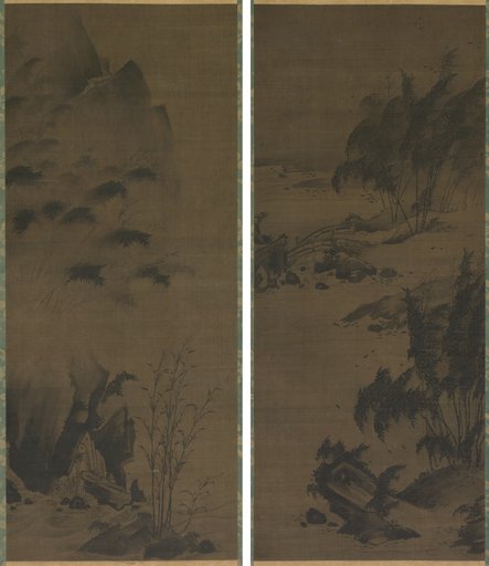 Bamboo in Rain; Bamboo in Wind