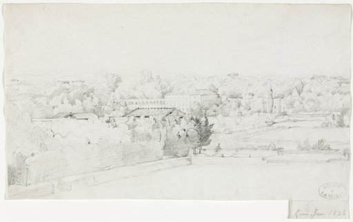 View of the Villa Borghese and its Orangerie from the Villa Medici