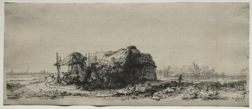 Landscape with a Cottage and Hay Barn: Oblong