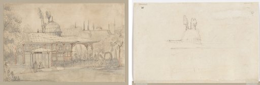 Pavilion Near a Mosque (recto) Sketch for Pavilion Near a Mosque (verso)