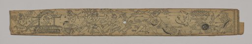 The Monkeys and Bears Fight Ravana and His Demons (verso), from a Romance of Chandrabhanu and Lavanyavati of Upendra Bhanja (Indian, died 1740)