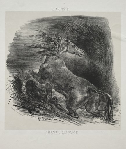 The Wild Horse, or Frightened Horse Leaving the Water