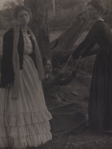 Three Girls in the Woods (Julia Hall McCune, Stella Howard, and Letitia Felix)