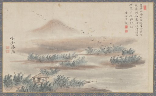 Wild Geese Descending on a Sandbar, from Eight Views of Xiao-Xiang