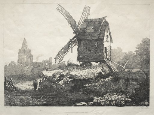 A Series of Ancient Buildings and Rural Cottages in the North of England: At Crowland, Windmill