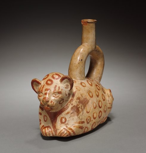 Stirrup Spouted Vessel of Feline Form