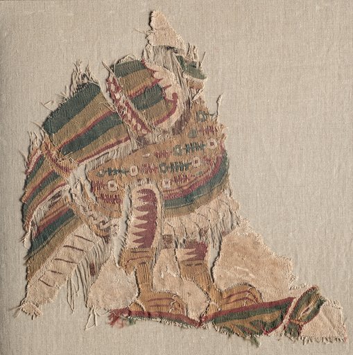 Tapestry with beheaded bird