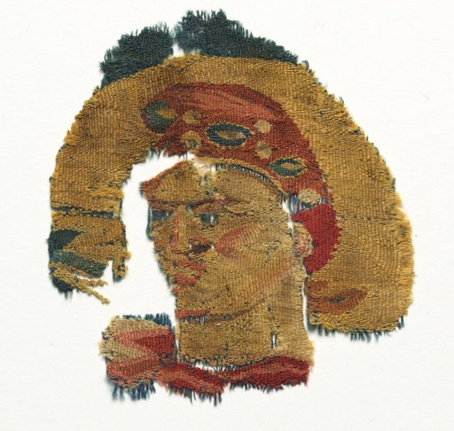 Human Head from a Large Curtain
