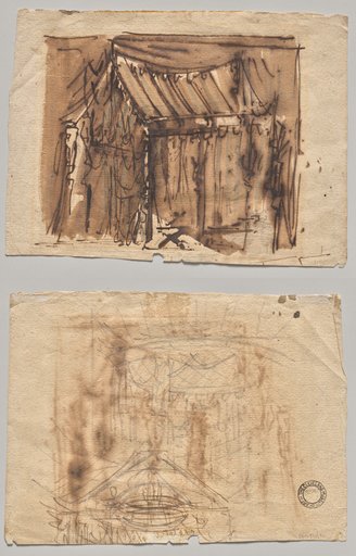 Tent (recto); Two Sketches (verso)