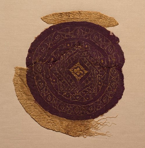 Fragment with Gold Foil and Apotropaic Interlacing Knots