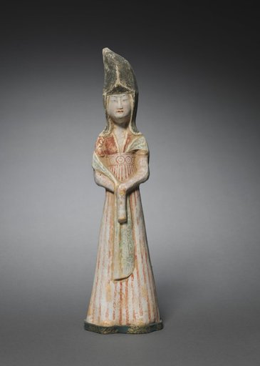 Court Lady with Tall Headdress: Tomb Figurine