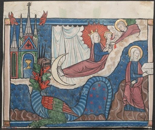 Miniature from a Manuscript of the Apocalypse: The Woman Clothed with the Sun